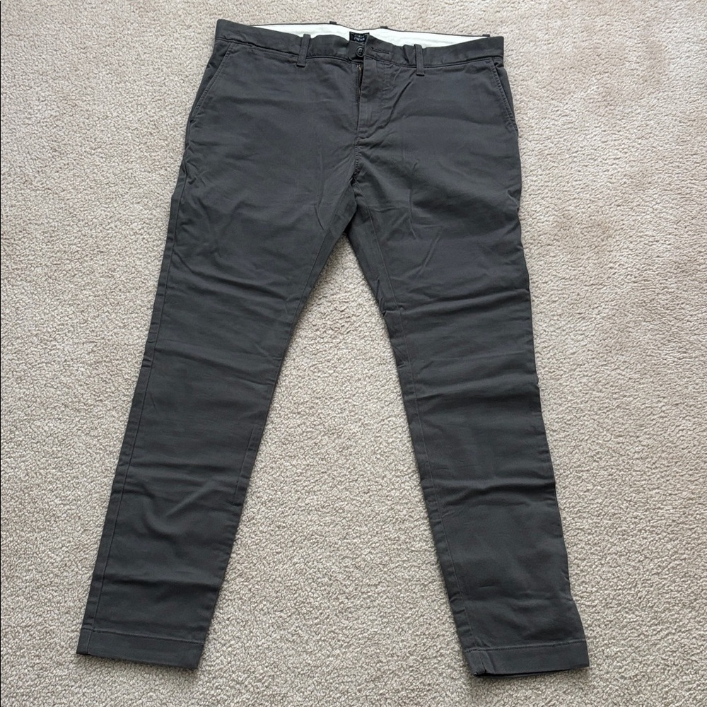 J. Crew Men's Charcoal Chinos 250 Skinny